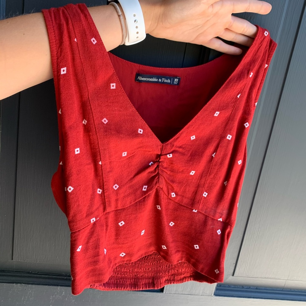 Red crop top
